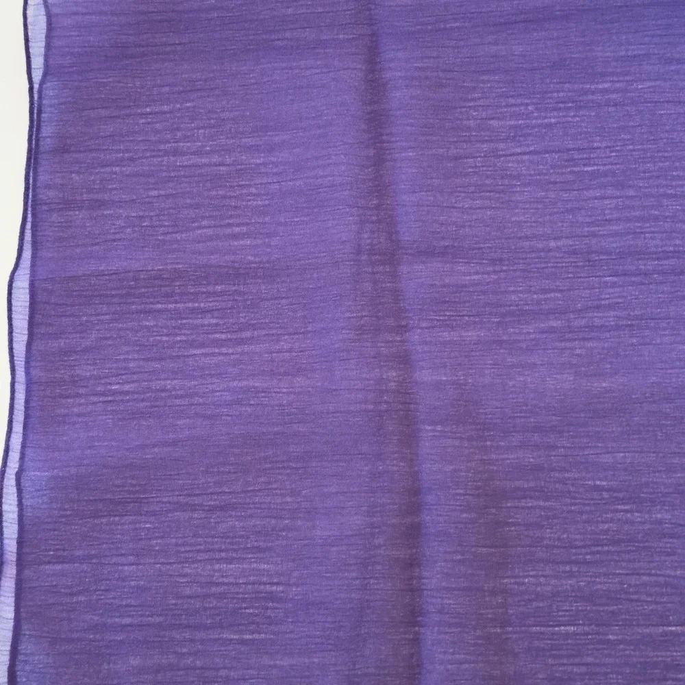 Purple Sheer Square Scarf Made in Italy Textured Lightweight 21x21 Classy Chic
